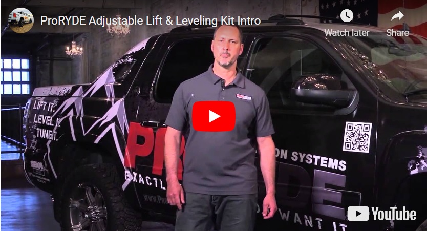 ProRYDE Adjustable Lift & Leveling Kit Intro